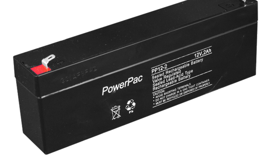 Powerpac S.L.A battery 12V 2A - dimensions L170 x W60 x H35mm