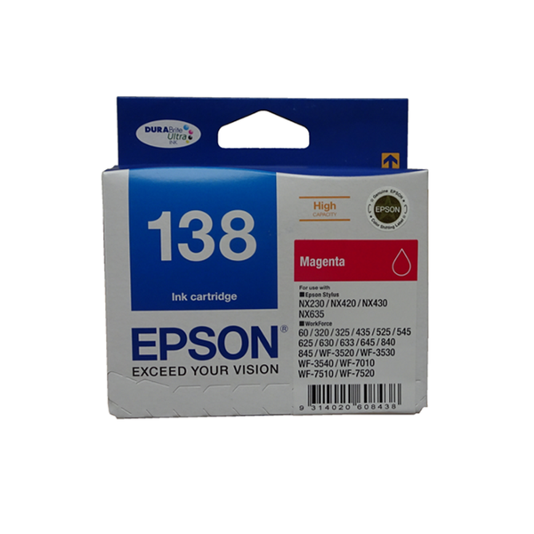 Epson 138 Magenta High Yield Ink Cartridge