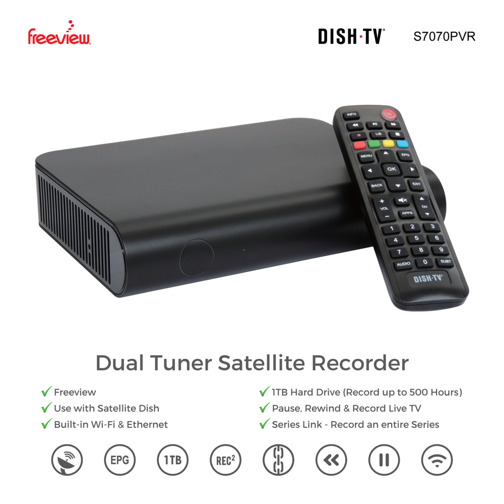 Dish TV S7070PVR - Satellite Freeview Recorder