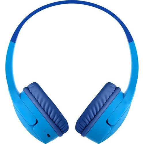AUD002BTBL - Belkin SOUNDFORM Mini Wire On-Ear Headphones for Kids - Stereo - Mini-phone (3.5mm) - Wired/Wire - Bluetooth - 1000 cm - Over-the-head - Binaural - Supra-aural - Blue