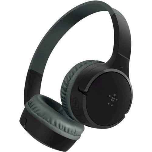 AUD002BTBK - Belkin Wire On-Ear Headphones for Kids - Stereo - Mini-phone (3.5mm) - Wired/Wire - Bluetooth - 914.4 cm - On-ear - Binaural - Ear-cup - 121.9 cm Cable - Black