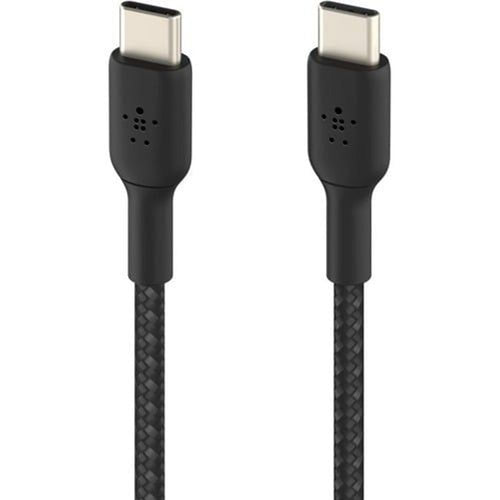 CAB004BT1MBK - Belkin BOOST CHARGE Braided USB-C to USB-C Cable - 1 m USB-C Data Transfer Cable for Smartphone - First End: 1 x USB Type C - Male - Second End: 1 x USB Type C - Male - Black