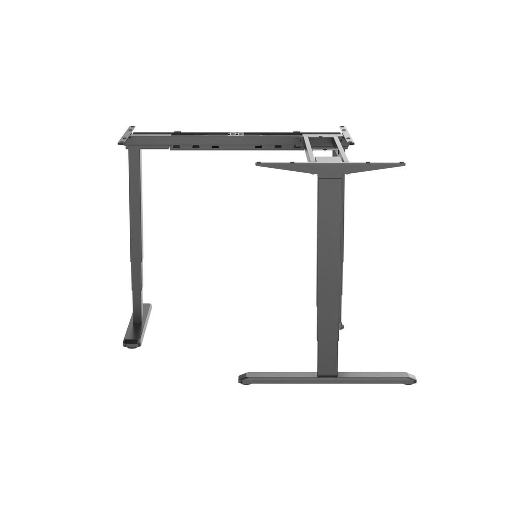 BRATECK_L-Shape_Electric_Sit-Stand_Desk_Frame_with_Triple_Motors._Programmable_Height_Range_620-_1280mm._Touch_Control_Panel._Max_Weight_150Kgs._Black_Colour._*Desk_Top_Purchased_Separately*