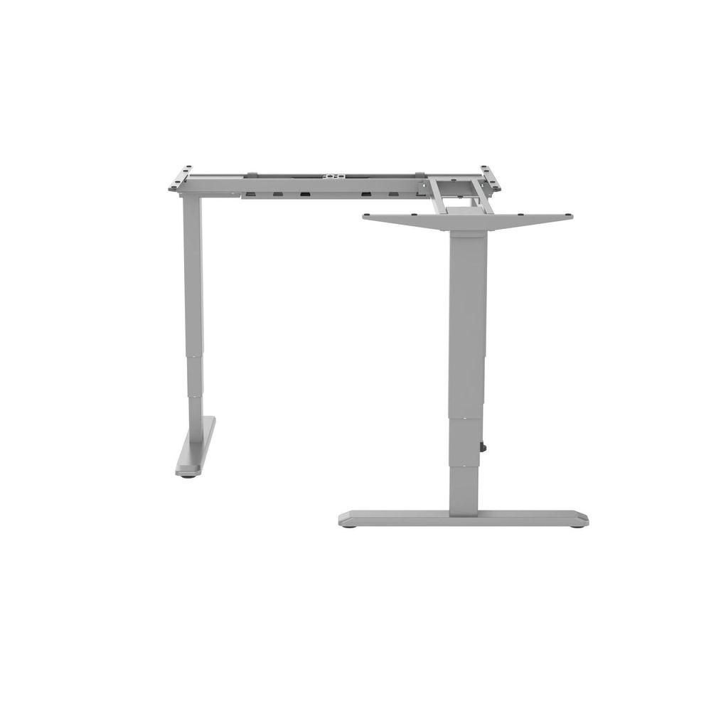 BRATECK_L-Shape_Electric_Sit-Stand_Desk_Frame_with_Triple_Motors._Programmable_Height_Range_620-_1280mm._Touch_Control_Panel._Max_Weight_150Kgs._Grey_Colour._*Desk_Top_Purchased_Separately*