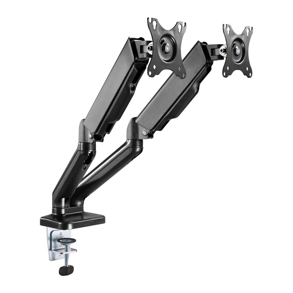 BRATECK Elegant Dual 17"-32" Counter Balance Monitor Desk Mount. Max Load 6.5Kgs Per Arm