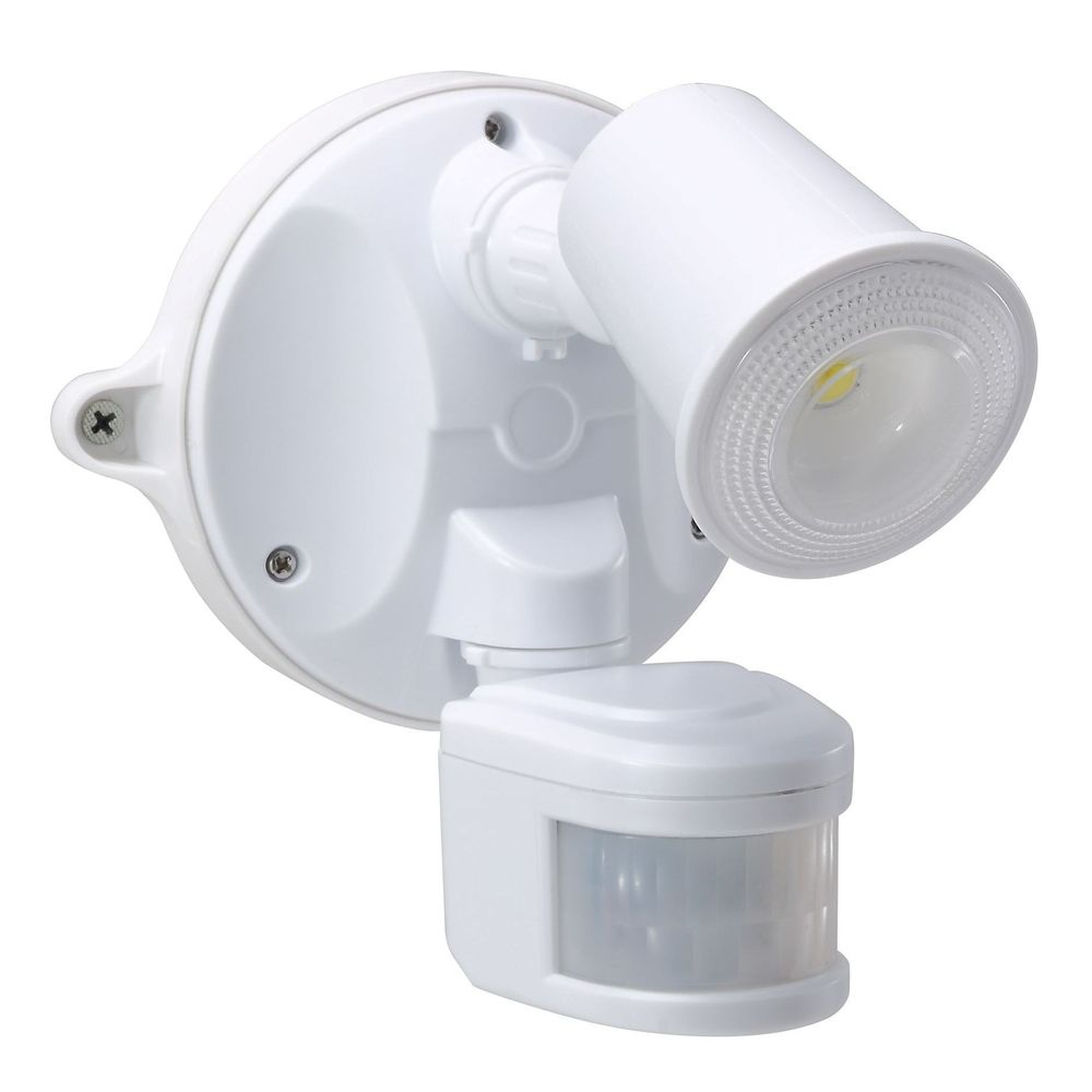 HOUSEWATCH_10W_Single_LED_Spotlight_with_Motion_Sensor._IP54._Passive_IR._9m_(Side)_&_12m_(Front)_Detection_Range._Detection_Angle_140_Degree._Includes_Timing_&_Lux_Adjustments,_Screws._White_Colour