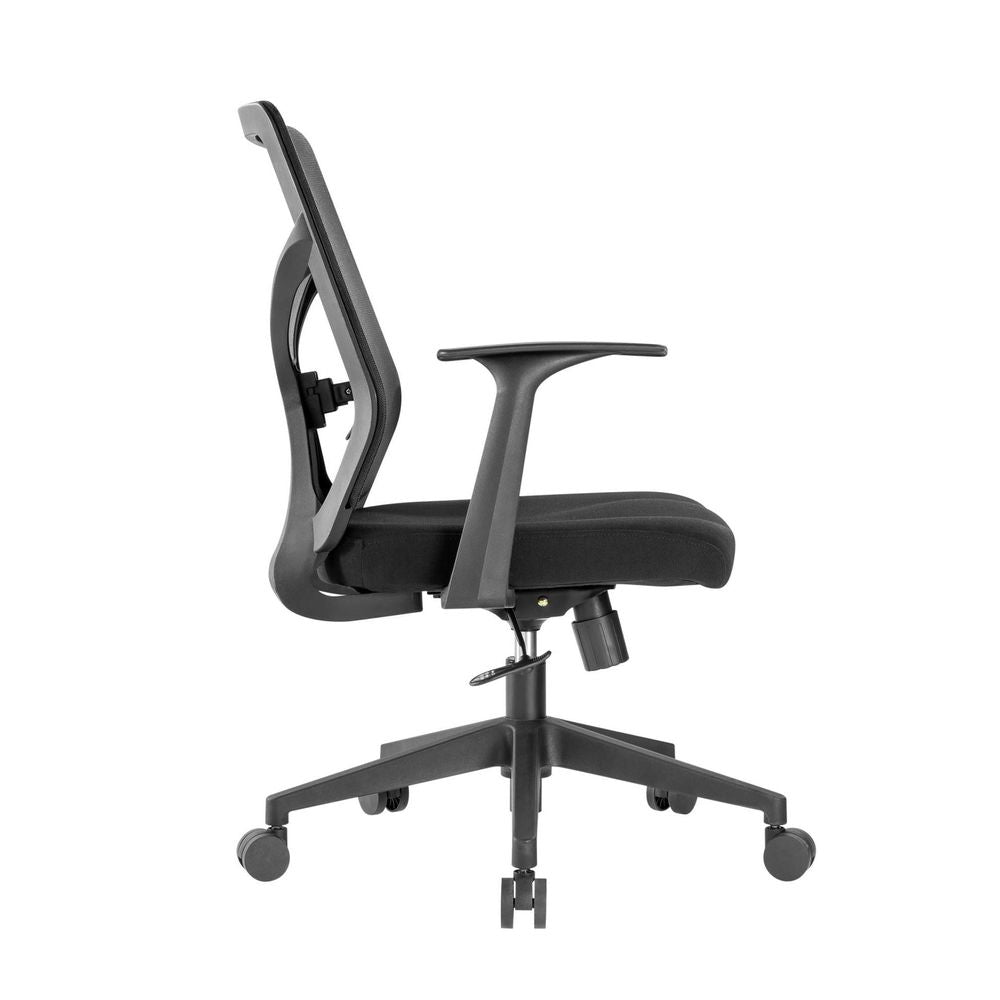BRATECK_Premium_Office_Chair_with_Superior_Lumbar_Support._Ergonomic_with_Breathable_Mesh_Back_Pneumatic_Seat-Height_Adjustment,_Adjustable_Tilt-back,_PU_Hooded_Casters._Black_Colour.