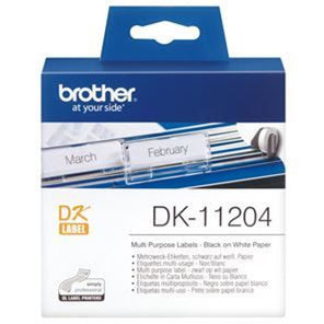 brother dk11204 400 multi-purpose address labels 17mm x 54mm tech supply shed