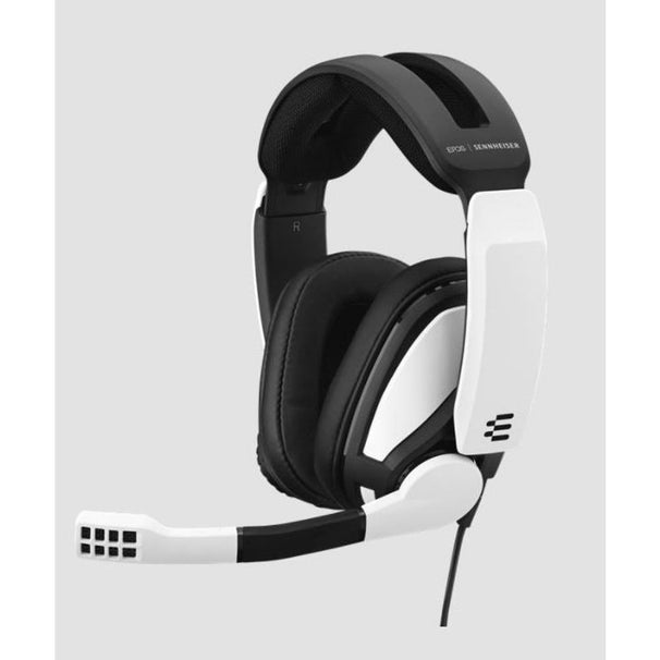 epos gsp 301 closed acoustic multi-platform stereo gaming headset - black / white  tech supply shed
