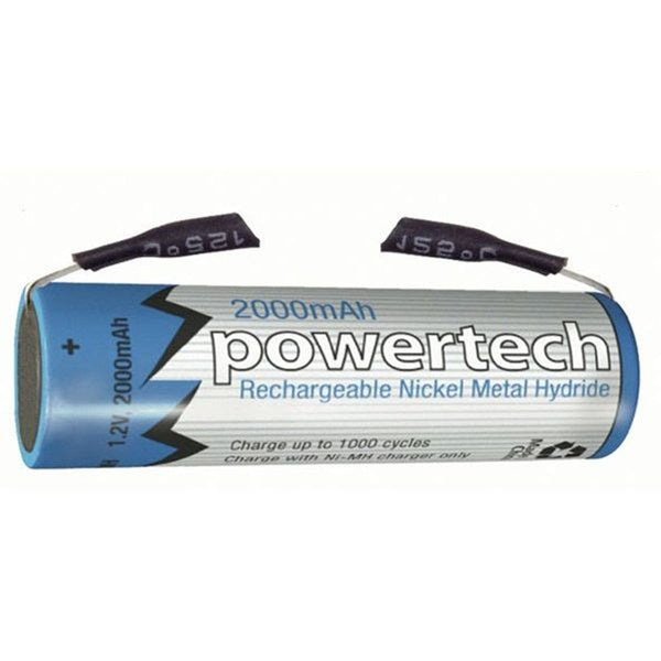 SB1708 - 1.2V AA 2000mAH Rechargeable Ni-MH Powertech Battery - Solder Tag