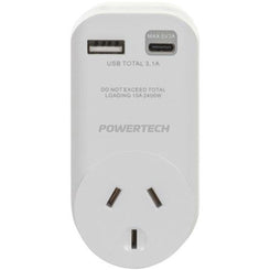 MS4004 - USB A+C Charger with Mains Socket