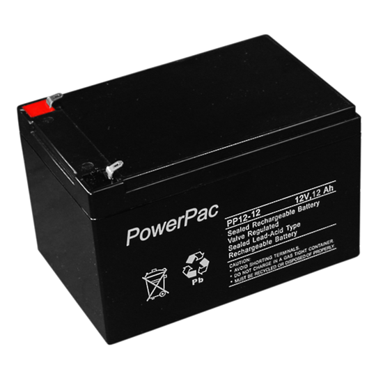 Powerpac_sealed_lead_acid_battery_12V_12A_dimensions_L150_x_W100_x_H100mm