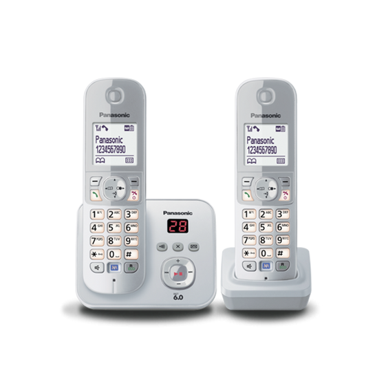 Panasonic KX-TG6822NZS Cordless Telephone Twin Pack - DECT 6.0 - 1.8 GHz