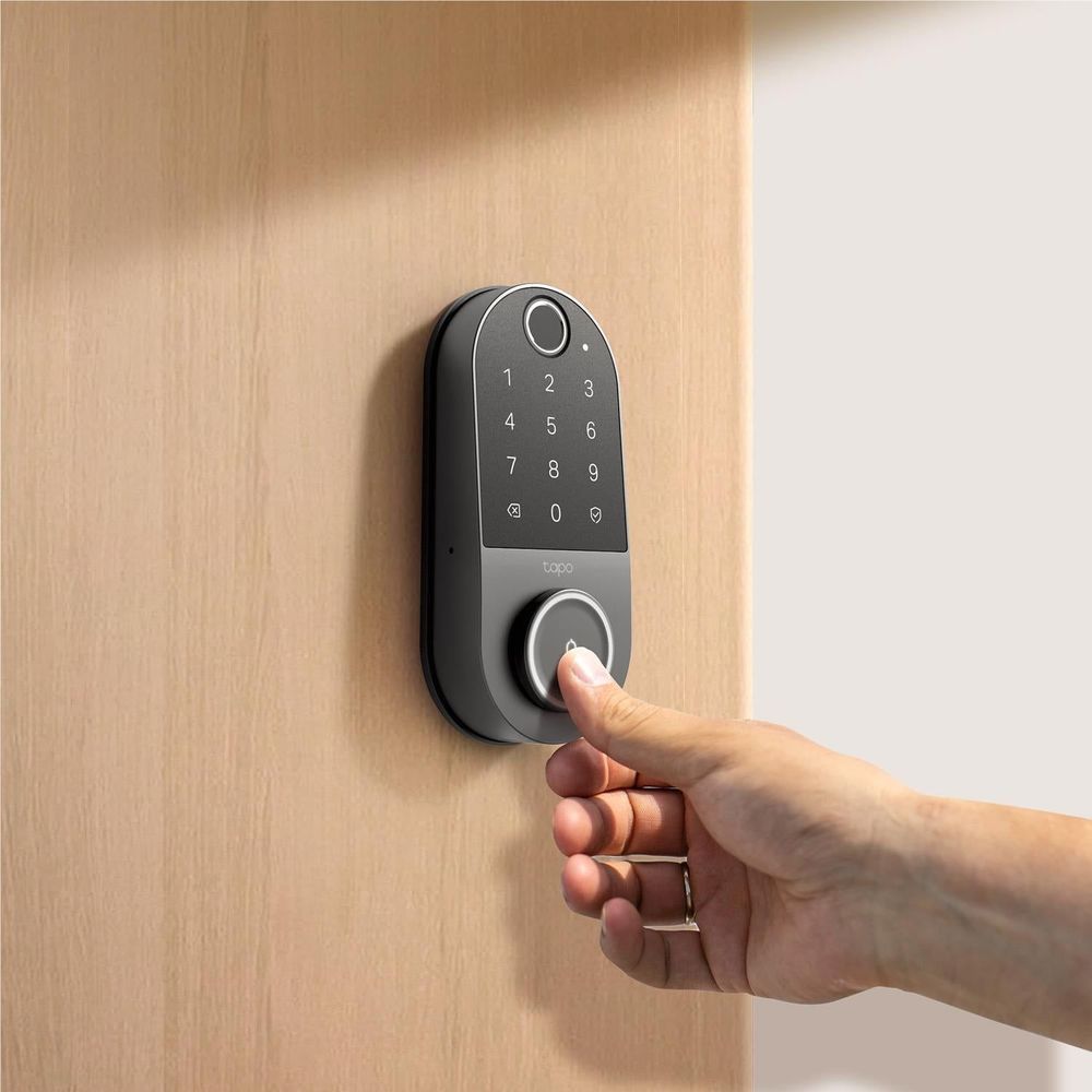 Smart lock keypad deadbolt on a residential front door - Smart Locks NZ at Tech Supply Shed
