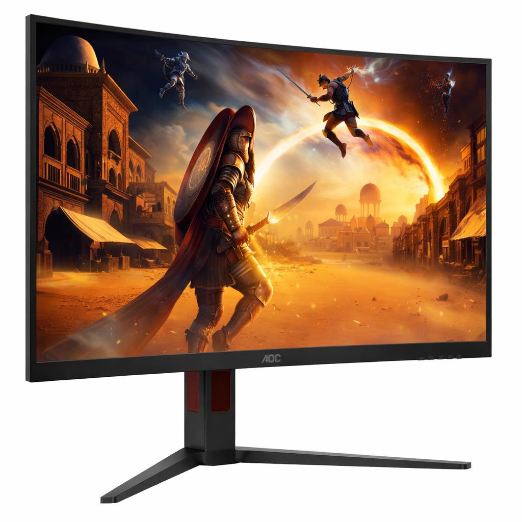 Best monitors NZ 2026 - AOC curved gaming monitor and espresso portable display at Tech Supply Shed