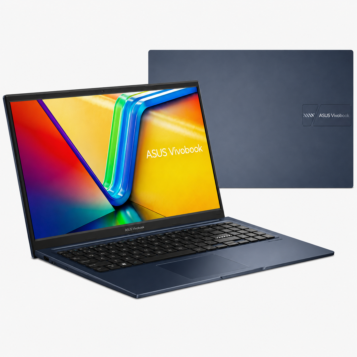 ASUS Vivobook 15 X1504VA laptop with dark blue lid and open keyboard - Laptops at Tech Supply Shed NZ