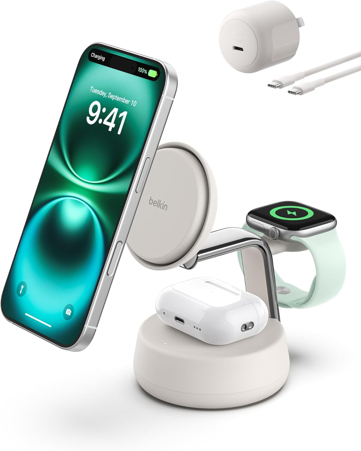 Belkin UltraCharge Pro 3-in-1 Magnetic Qi2 25W Charging Dock: Power Solution