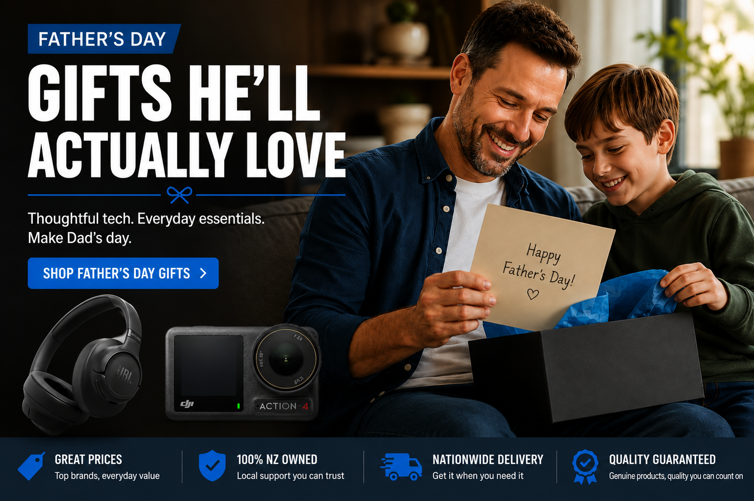 Cool tech gifts and gadgets for Dad - Gift Guide at Tech Supply Shed NZ