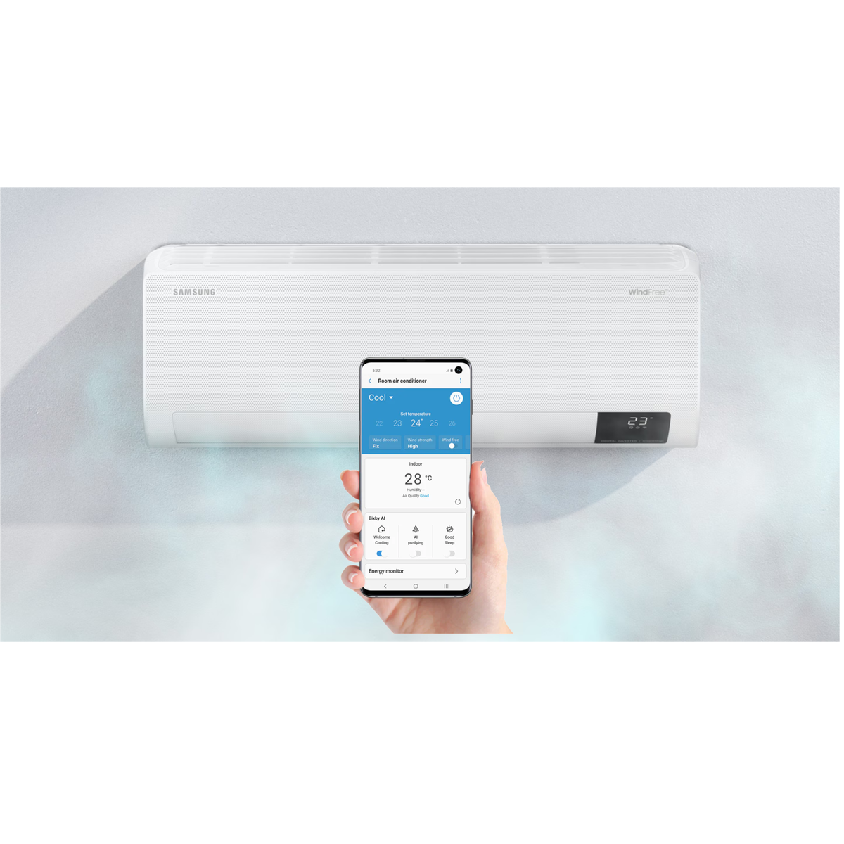 Stay Cool and Connected: The Samsung AIRISE WindFree Wall-Mount Air Conditioner
