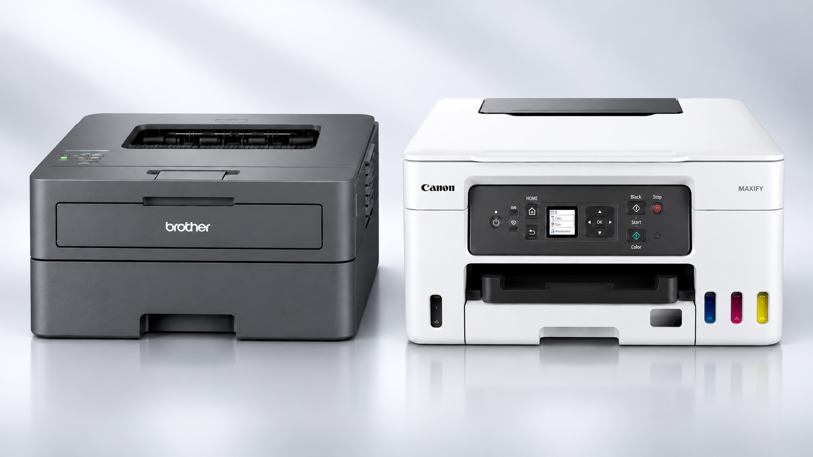 Brother and Canon printers compared side by side for home and business use in New Zealand.