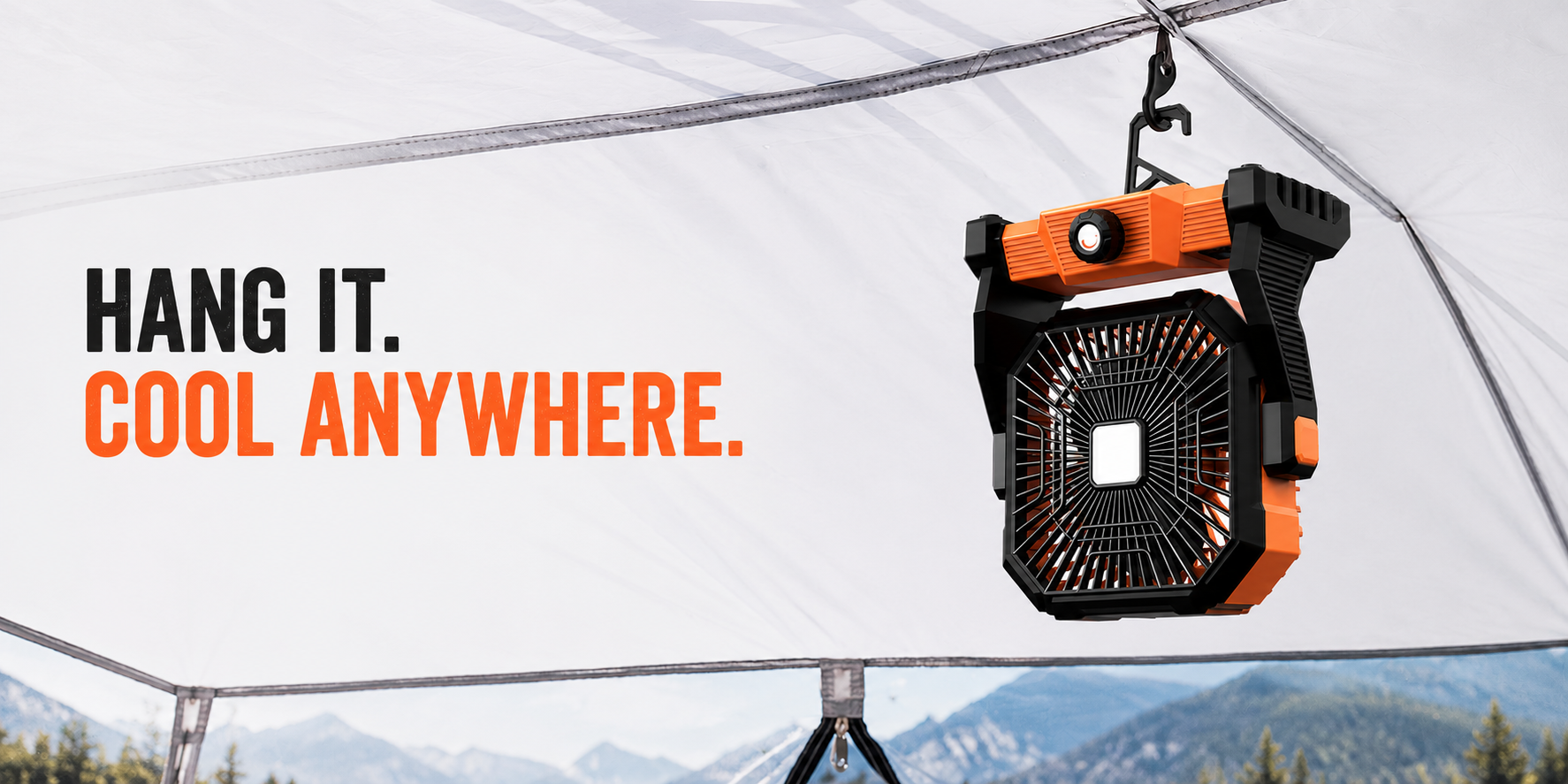 Rovin 12V portable ceiling fan for campervans and tents - Portable Fans & Cooling at Tech Supply Shed NZ