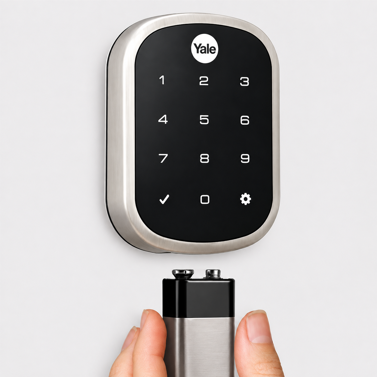 Smart lock and keypad access control installed on a front door - Smart Locks & Access Control at Tech Supply Shed NZ