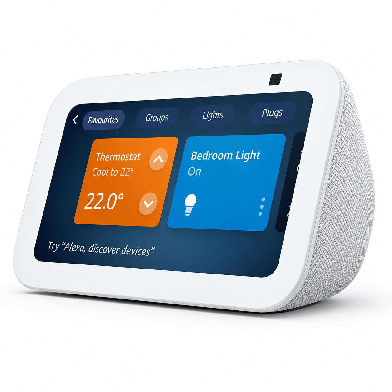 Smart speaker and smart display with voice assistant on a home shelf - Smart Speakers & Displays at Tech Supply Shed NZ