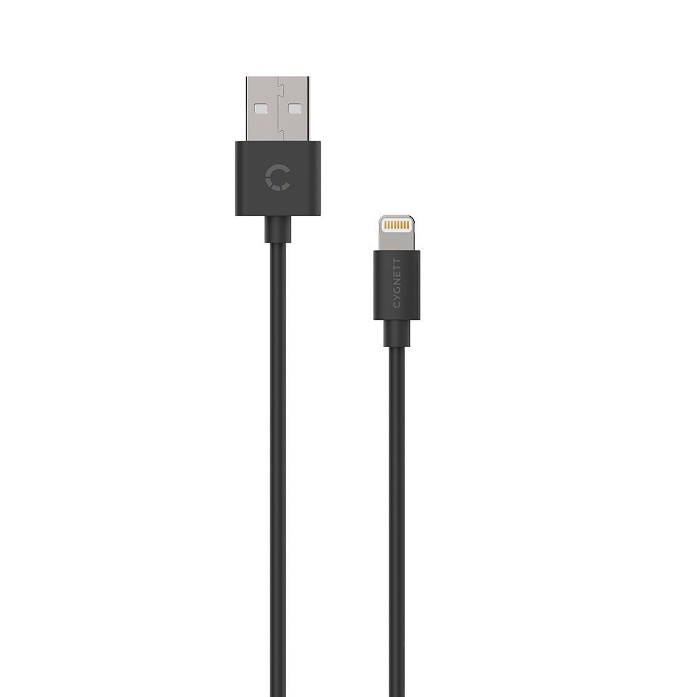 CY2722PCCSL - Cygnett Essentials Lightning to USB-A Cable 1M - Black