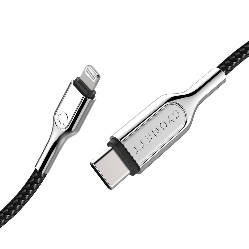 CY2799PCCCL - Cygnett Armoured Lightning to USB-C Cable 1M - Black