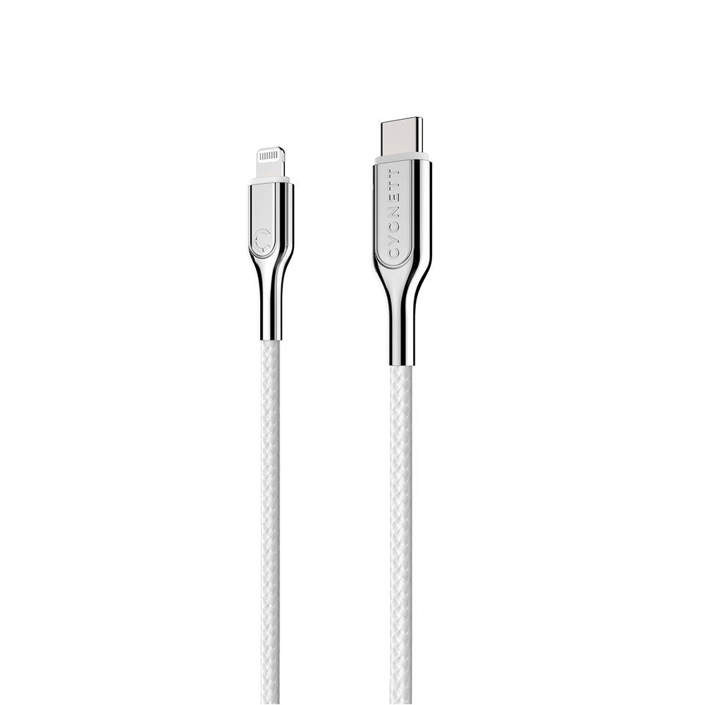 CY2802PCCCL - Cygnett Armoured Lightning to USB-C Cable 2M - White | Tech Supply Shed