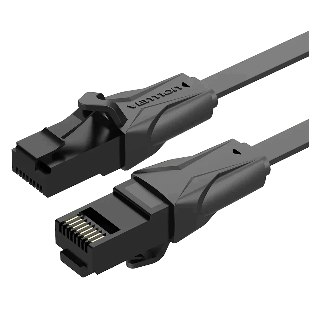 VEN-IBABH - Vention Flat CAT6 UTP Patch Cord Cable 2M Black
