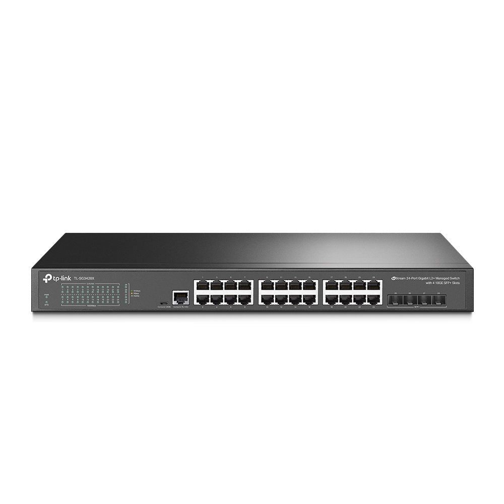 TL-SG3428X - TP-Link JetStream 24-Port Gigabit L2+ Managed Switch with 4 10GE SFP+ Slots by Omada SDN