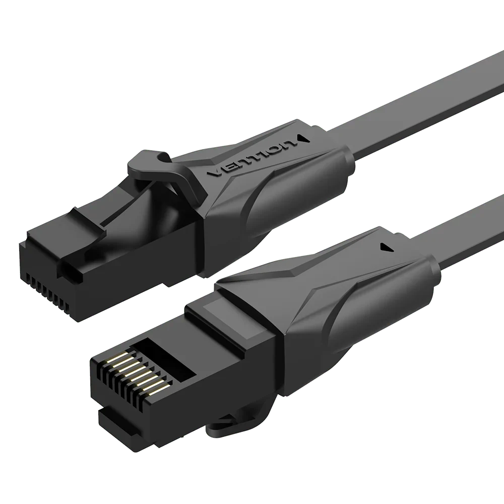 VEN-IBABE - Vention Flat CAT6 UTP Patch Cord Cable 0.75M Black