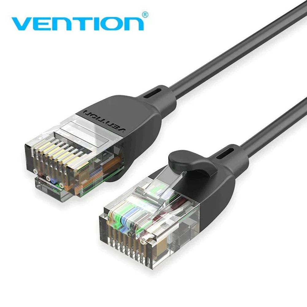 VEN-IBIBH - Vention CAT6a UTP Patch Cord Cable 2M Black