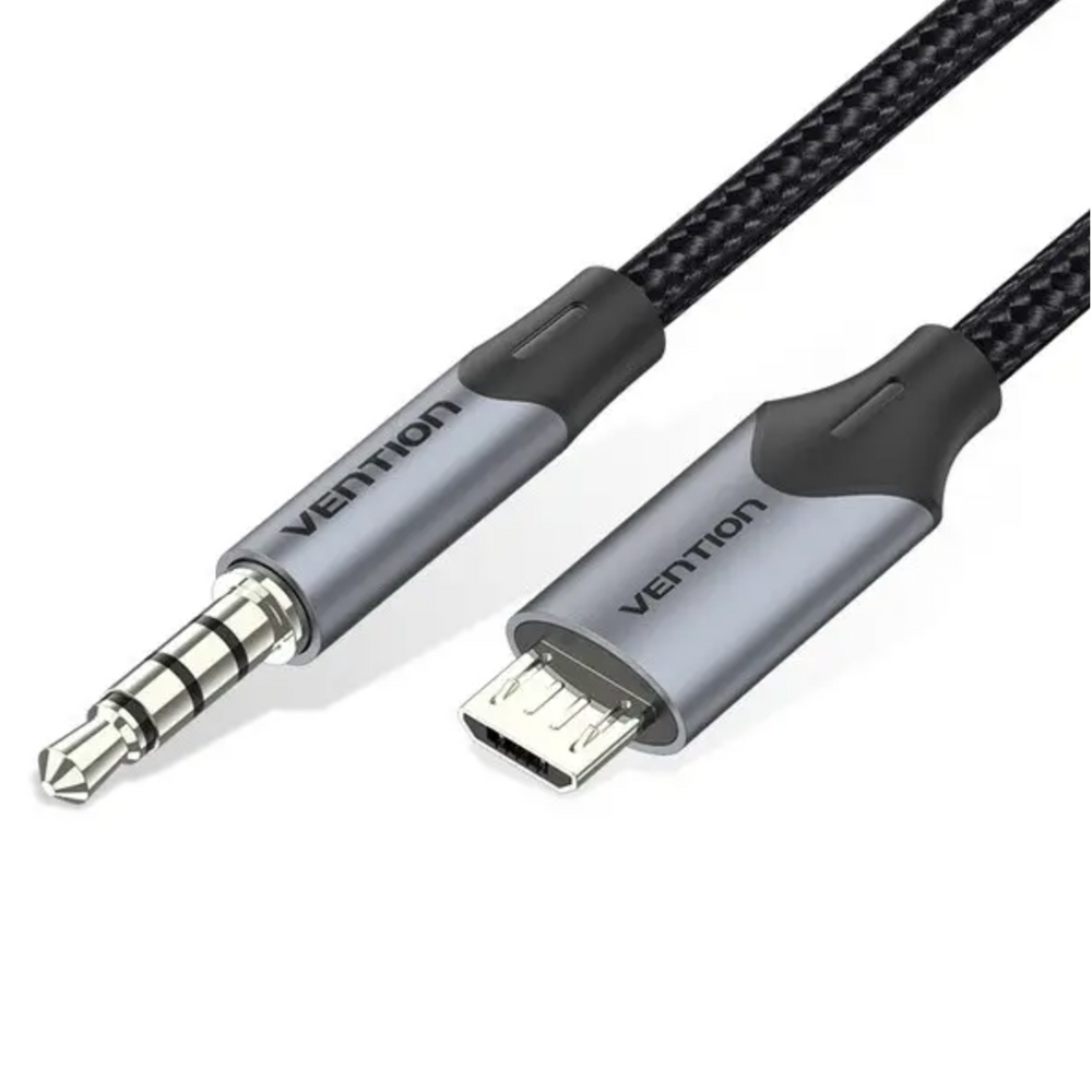 VEN-BDGBH - Vention Micro USB Male to TRRS 3.5mm Male Audio Cable 2M Black