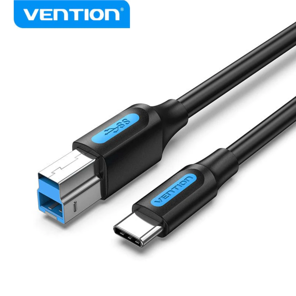 VEN-CQVBF - Vention USB 3.0 C Male to B Male 2A Cable 1M Black
