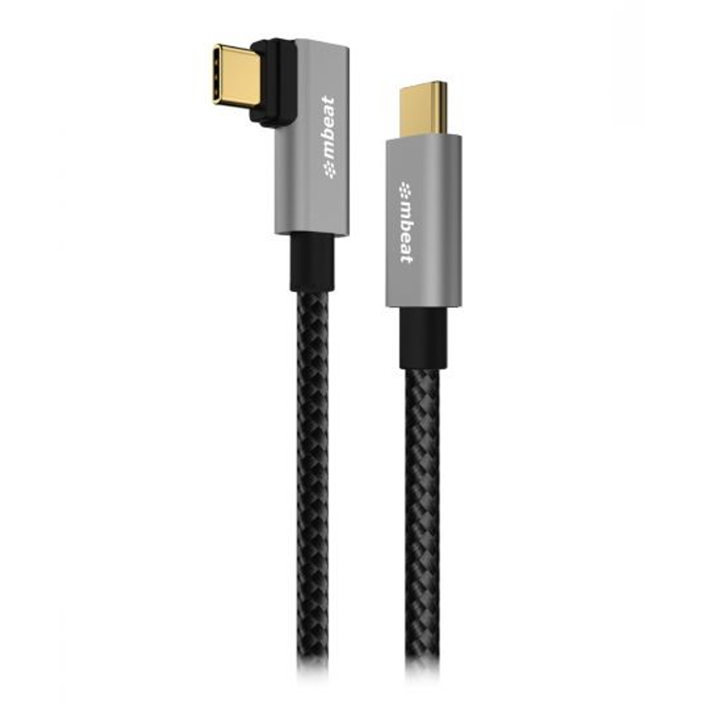 mbeat Tough Link 1.8m L-Shape USB 3.2 Gen2 USB-C Cable - Space Grey Default Title