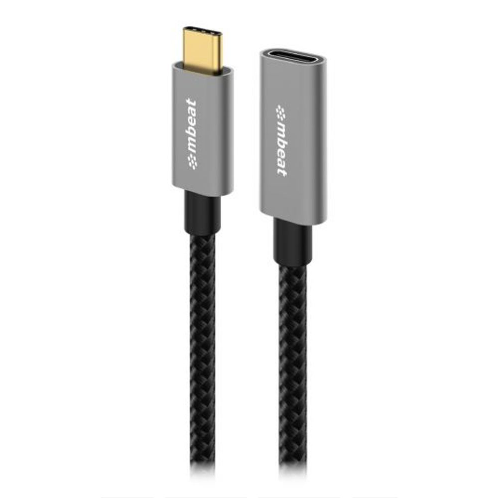 mbeat Tough Link 1m USB 3.2 Gen2 USB-C Extension Cable - Space Grey Default Title