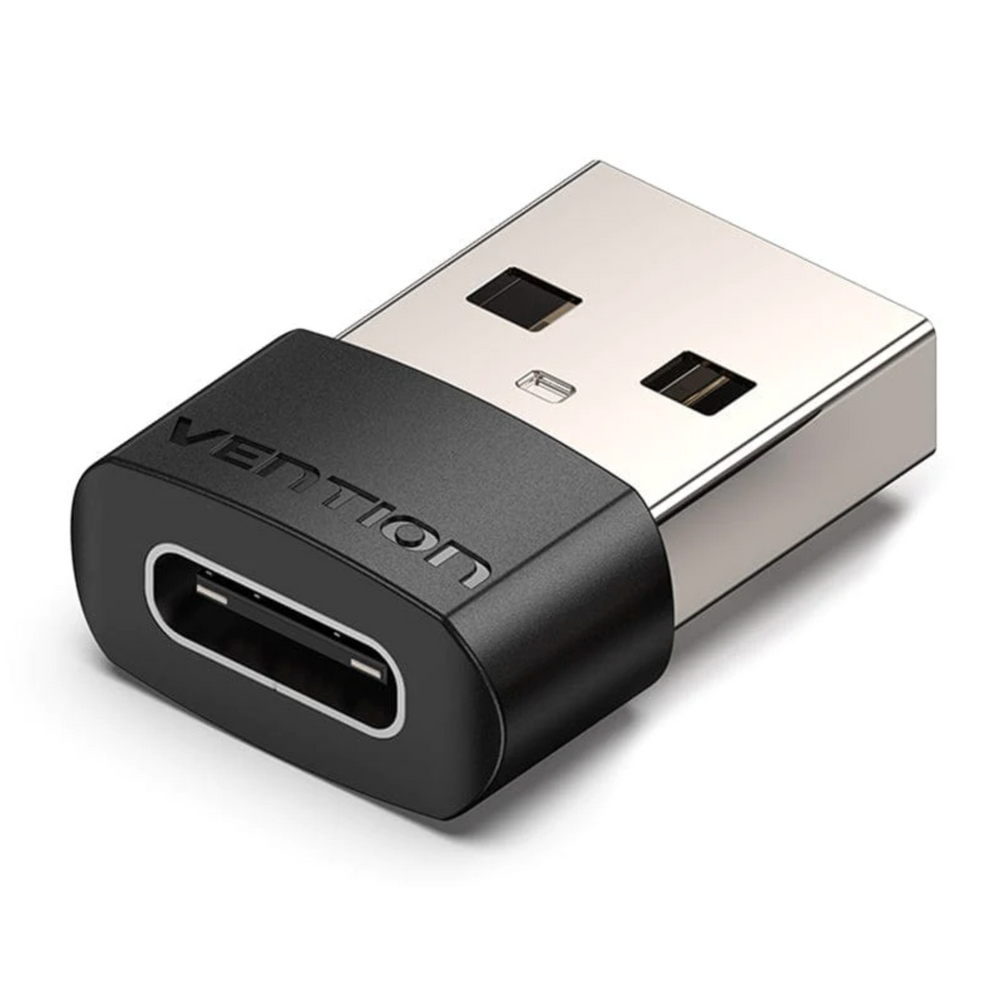 VEN-CDWB0 - Vention USB 2.0 Male to USB-C Female Adapter Black PVC Type