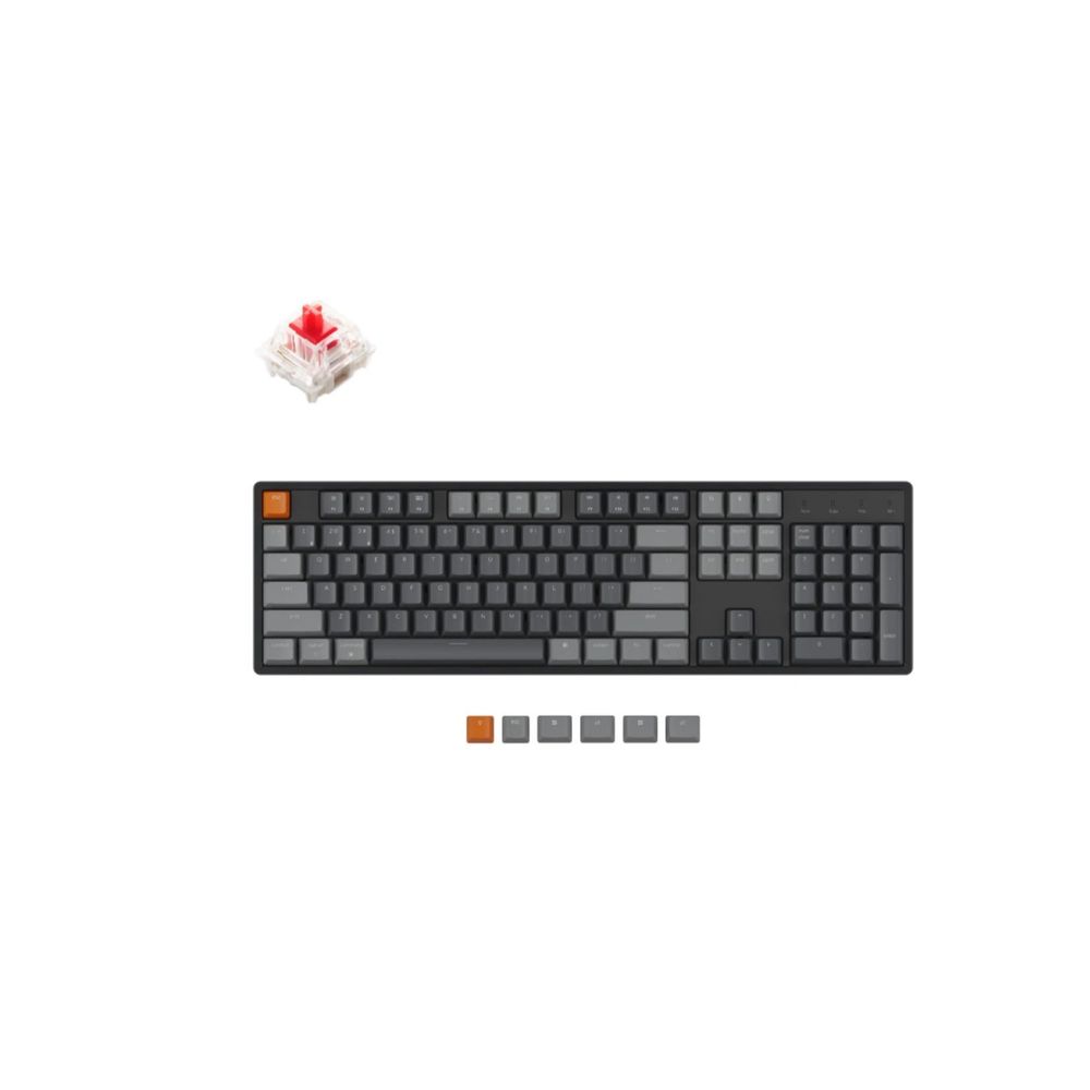 KEYC-K10-J1 - Keychron K10-J1, 100% Full Size Layout 104 Keys, Red Switch, RGB, Aluminium Frame, Hot-Swap, Gateron Pro Mechanical Switch, Wireless Keyboard