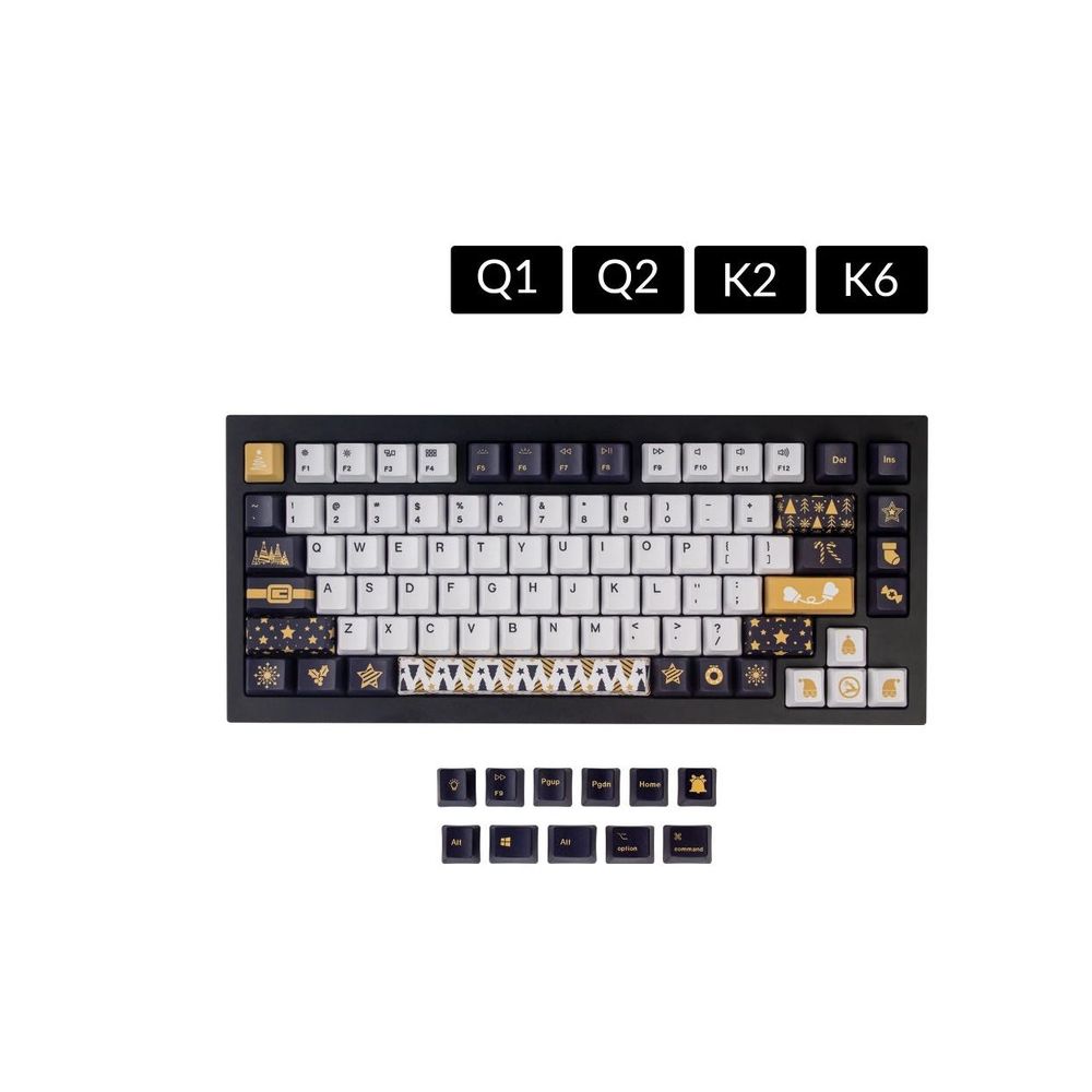 KEYC-JM-75 - Keychron OEM Dye-Sub PBT Keycap Set - Christmas Gift Q1/Q2/K2/K6