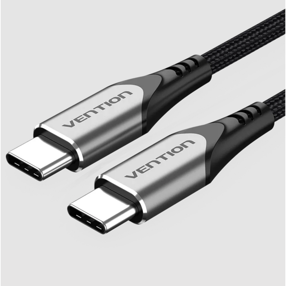 VEN-TADHH - Vention USB 2.0 C Male to C Male Cable 2M Gray Aluminum Alloy Type