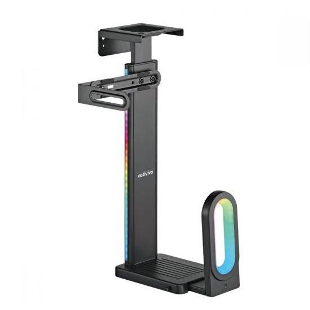 activiva RGB Ultra-Wide Adjustable Wall & Under-Desk Gaming PC Mount Default Title