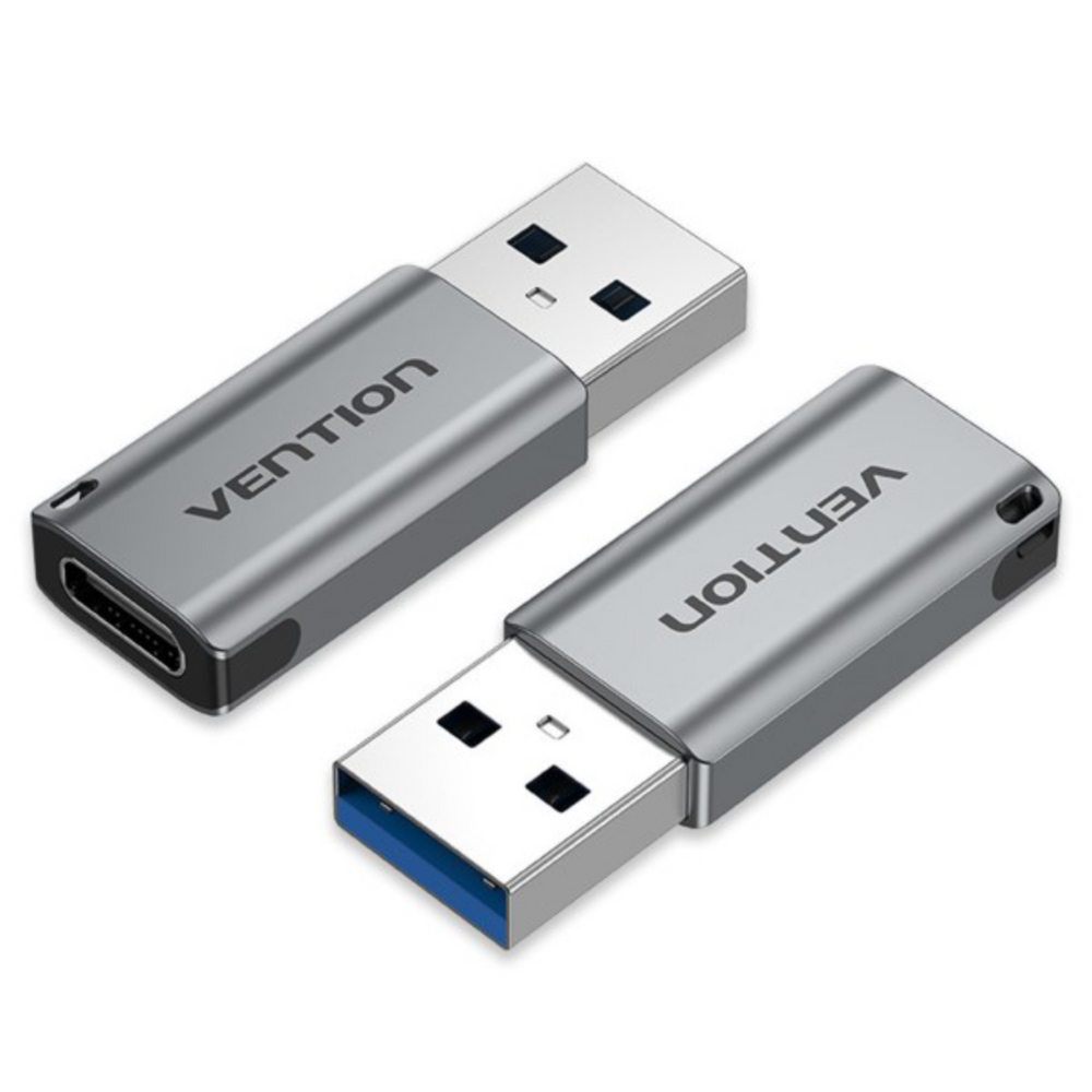 VEN-CDPH0 - Vention USB 3.0 Male to USB-C Female Adapter Gray Aluminium Alloy Type