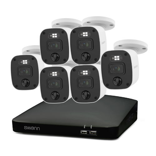Swann 8-channel 2K DVR security system with 6 bullet cameras