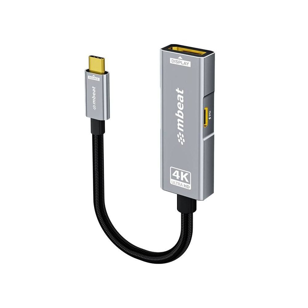 mbeat Tough Link USB-C to DP Adapter with 100W PD - Space Grey Default Title