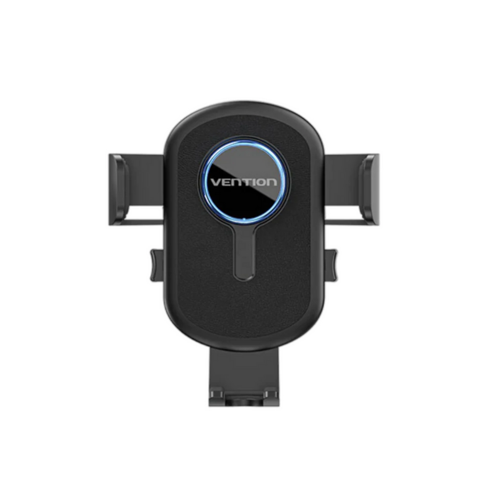 VEN-KCVB0 - Vention One Touch Clamping Car Phone Mount With Suction Cup Black Square Type & Y-Shaped hook style Air vent clip