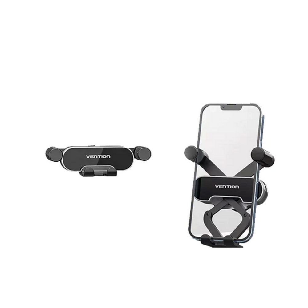 VEN-KCEH0 - Vention Auto-Clamping Car Phone Mount With Duckbill Clip Gray Crossbar Type
