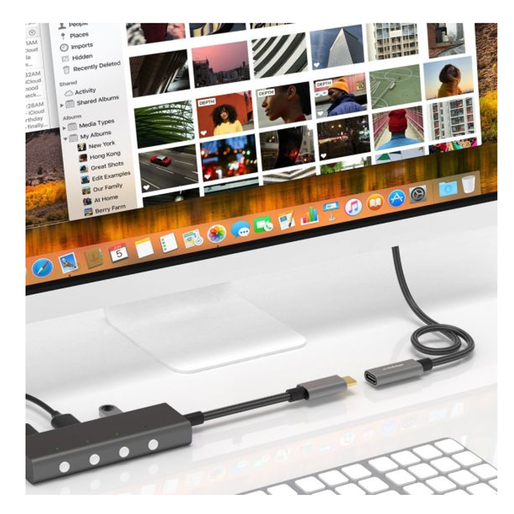 mbeat Tough Link 1m USB 3.2 Gen2 USB-C Extension Cable - Space Grey