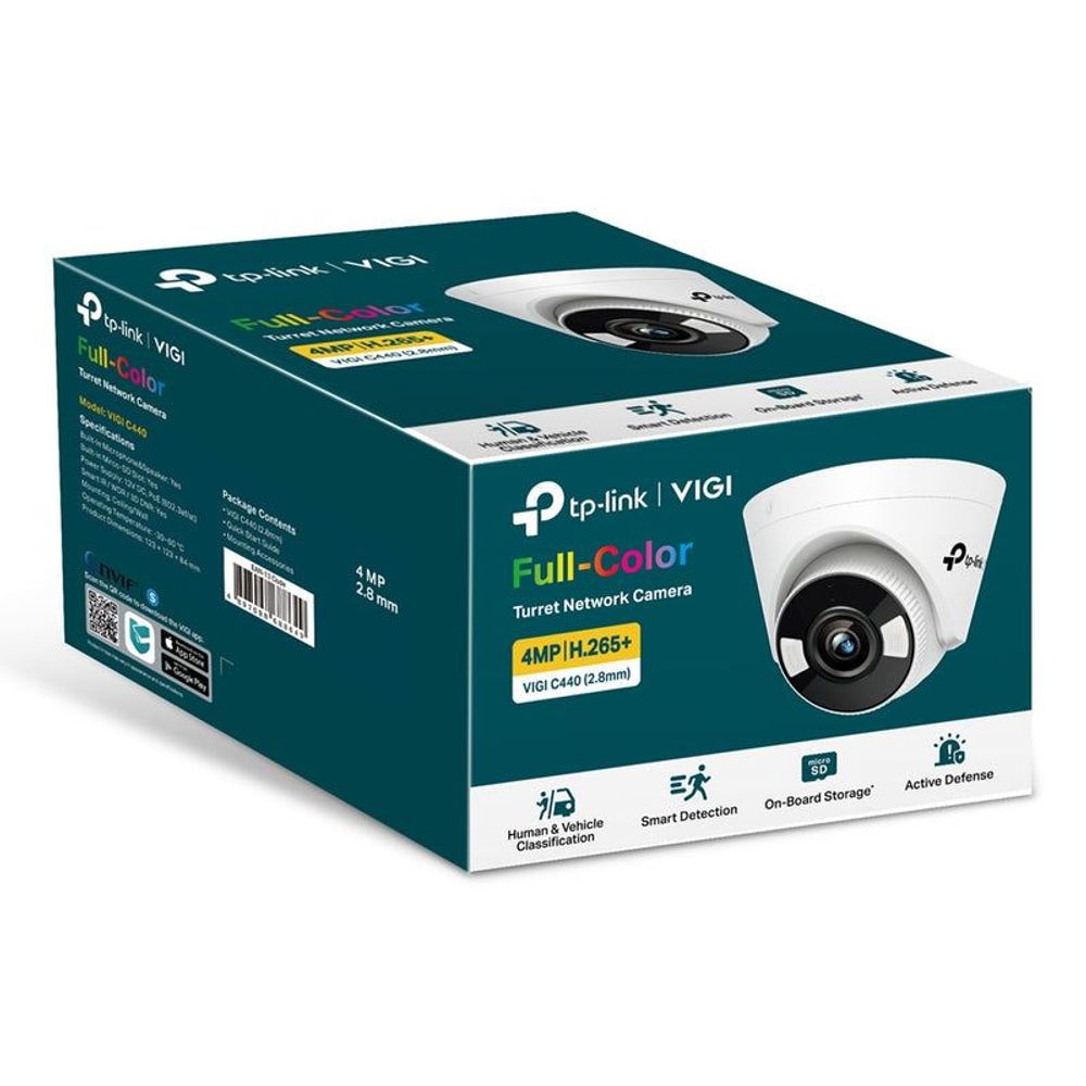 TP-Link VIGI Full-Color turret network camera retail box